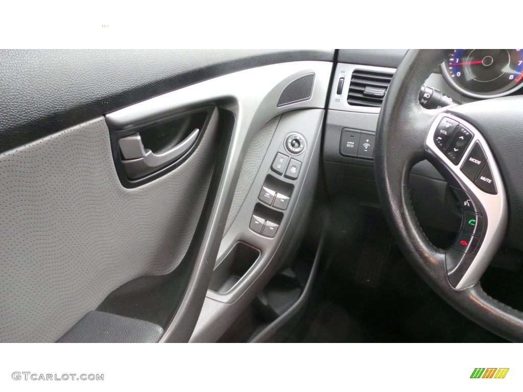 2012 Elantra Limited - Black Noir Pearl / Gray photo #14
