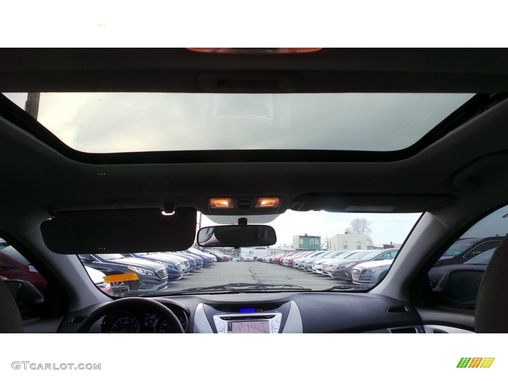 2012 Elantra Limited - Black Noir Pearl / Gray photo #15