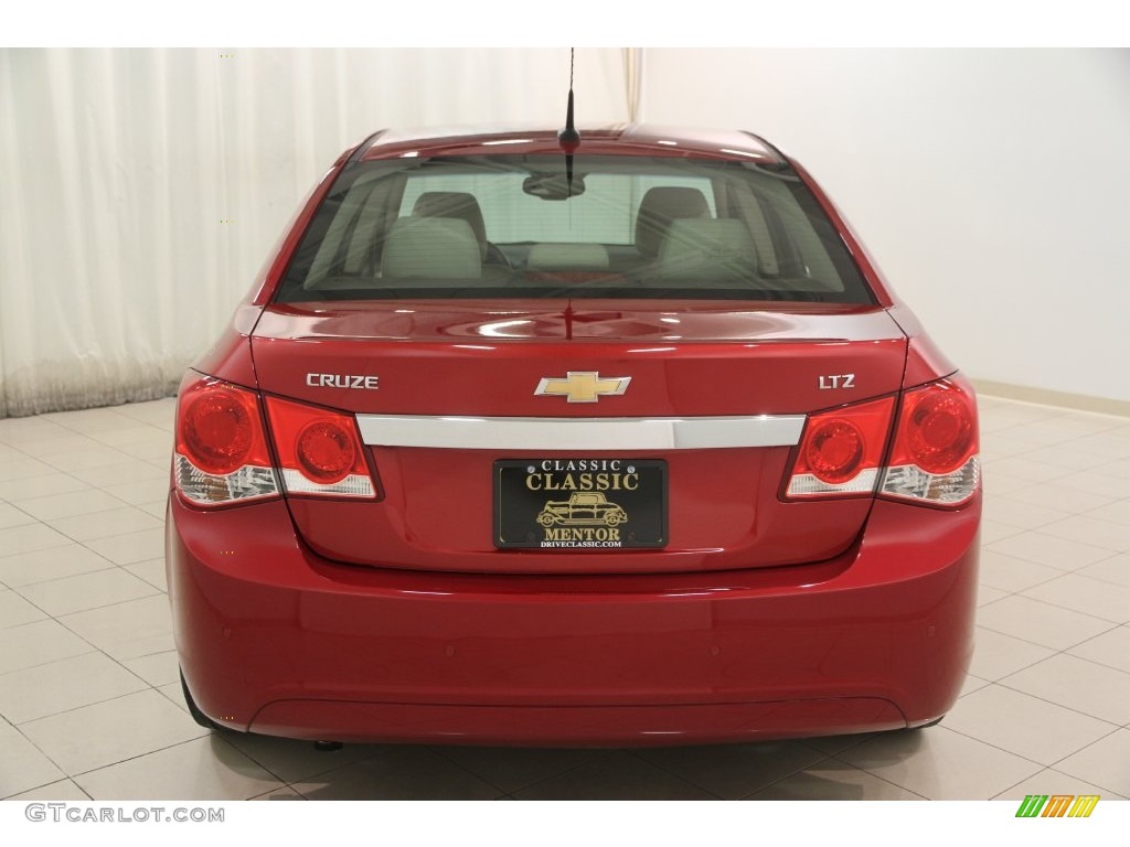 2011 Cruze LTZ - Crystal Red Metallic Tintcoat / Cocoa/Light Neutral Leather photo #13