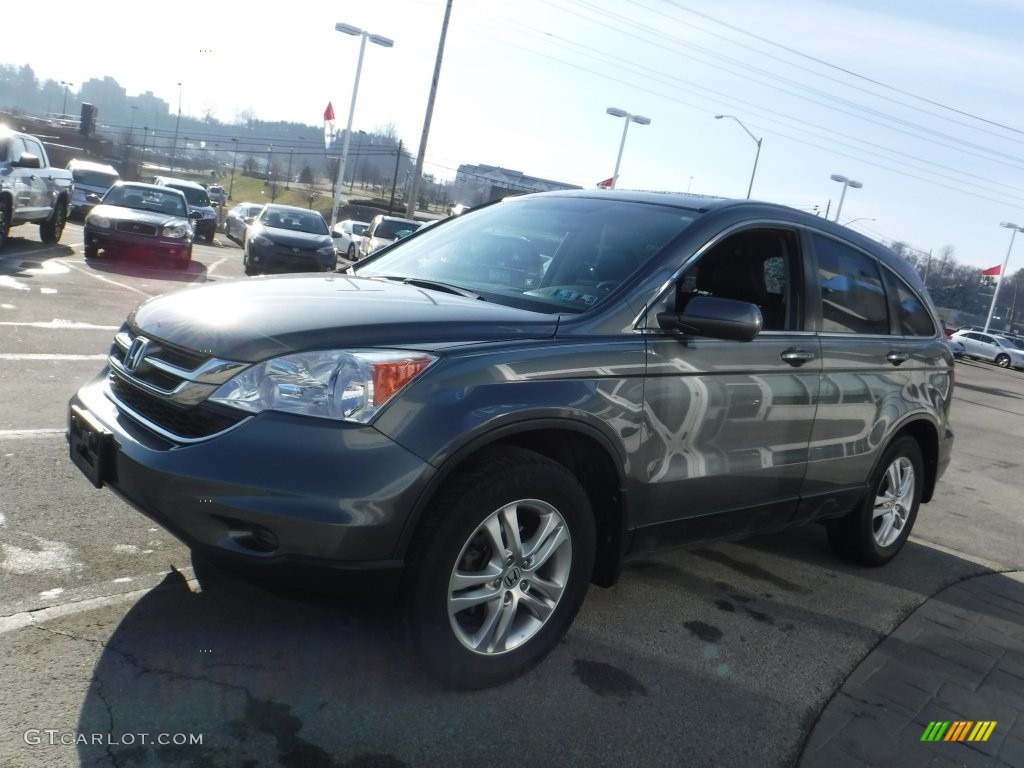 2011 CR-V EX-L 4WD - Polished Metal Metallic / Black photo #6