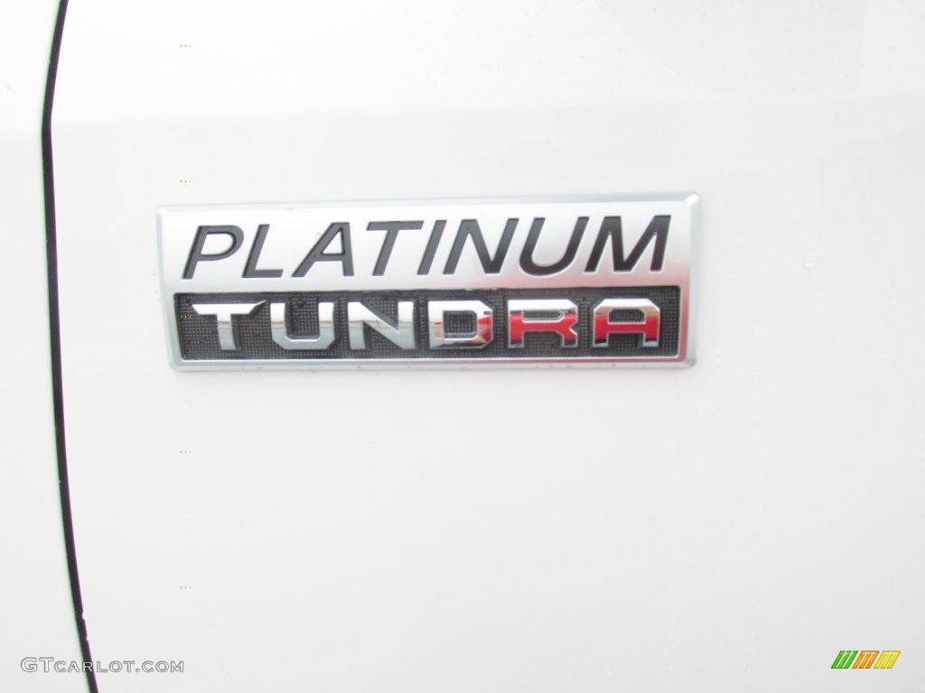 2016 Tundra Platinum CrewMax - Super White / Black photo #13
