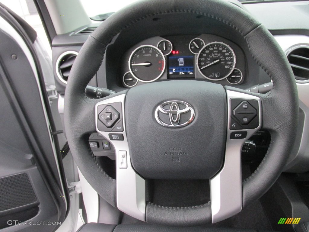 2016 Toyota Tundra Platinum CrewMax Black Steering Wheel Photo #110516690