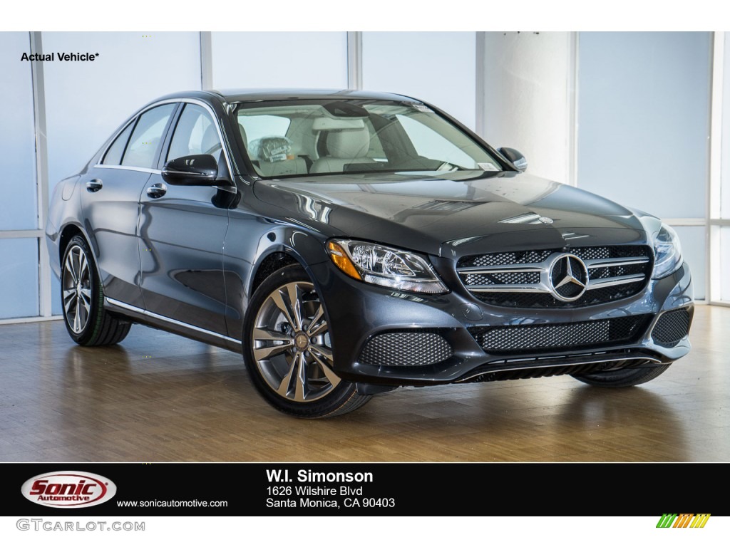 2016 C 300 Sedan - Steel Grey Metallic / Silk Beige/Black photo #1