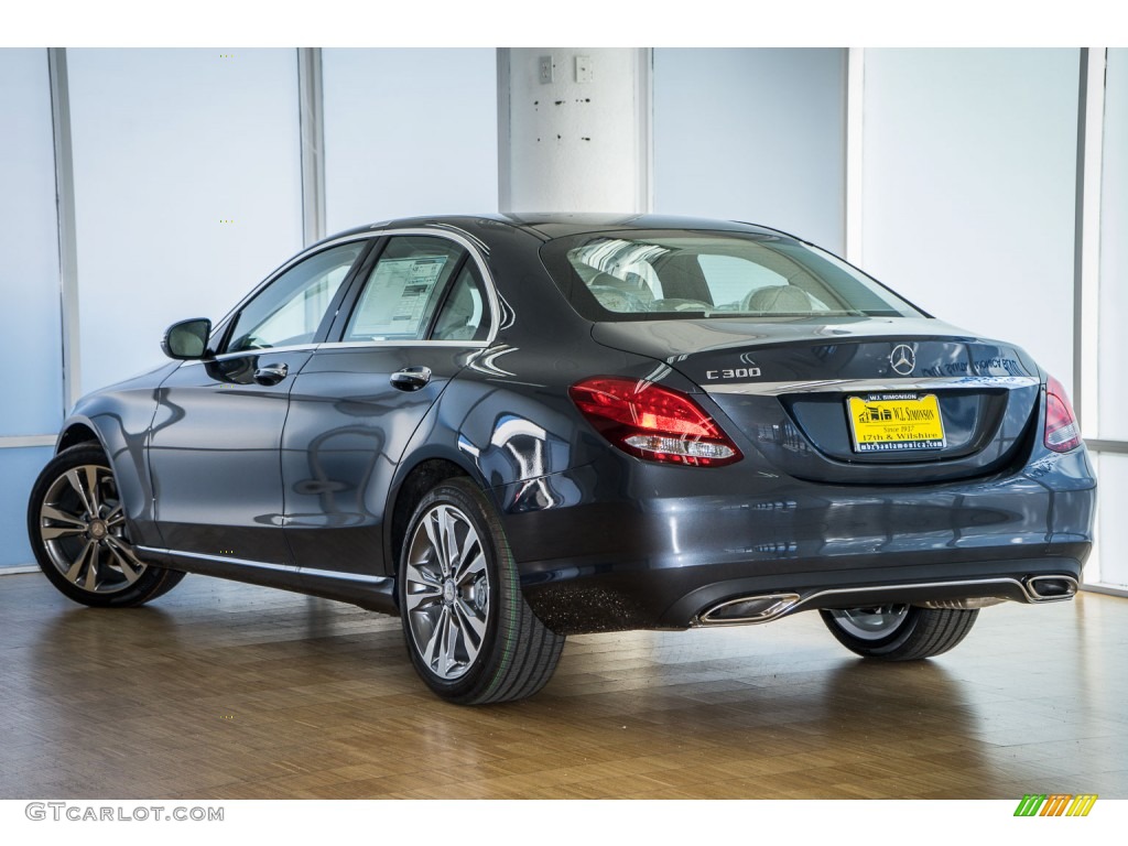 2016 C 300 Sedan - Steel Grey Metallic / Silk Beige/Black photo #3