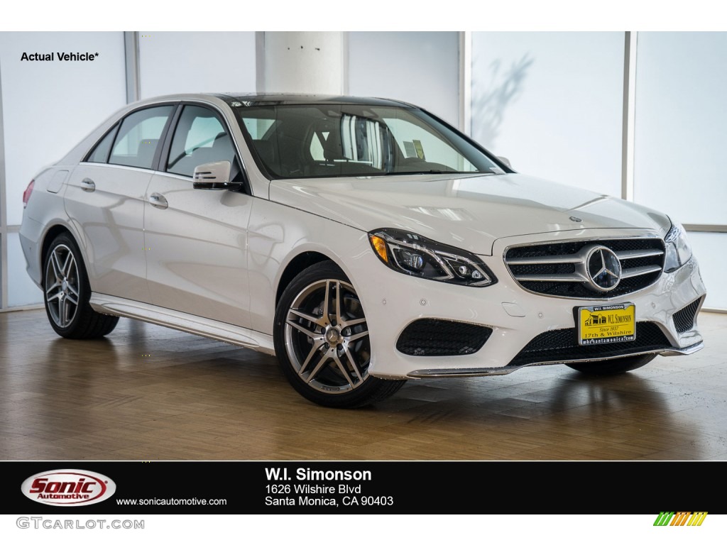 2016 E 350 Sedan - Polar White / Black photo #1