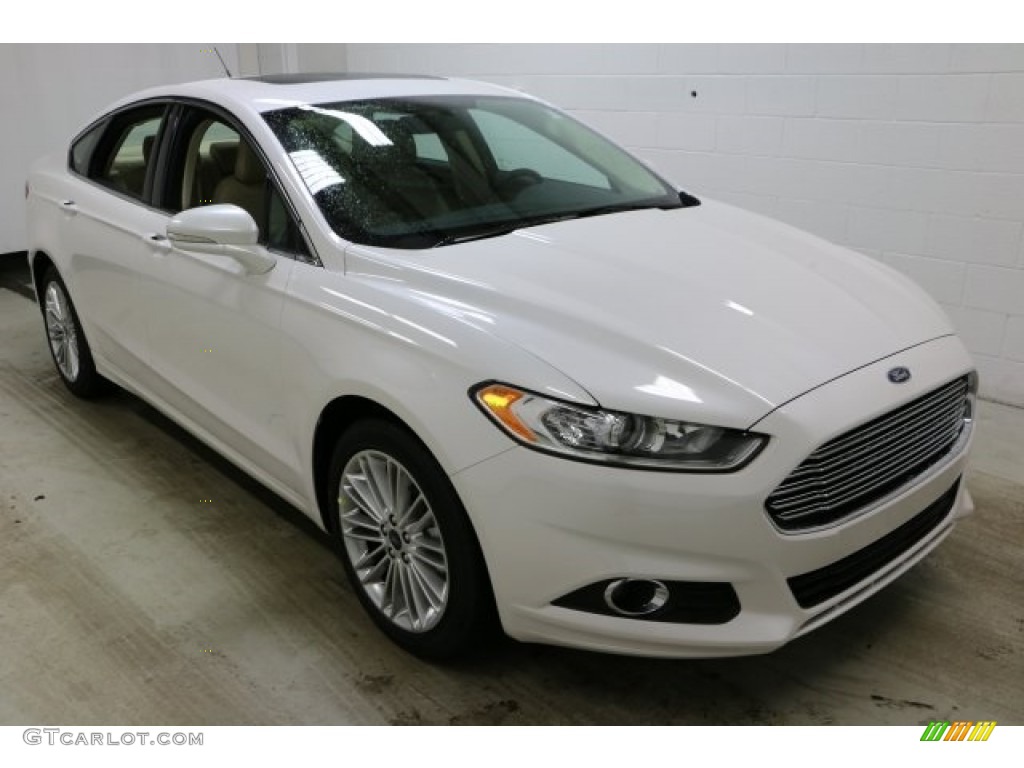 2016 Fusion SE AWD - White Platinum Tri-Coat Metallic / Dune photo #3