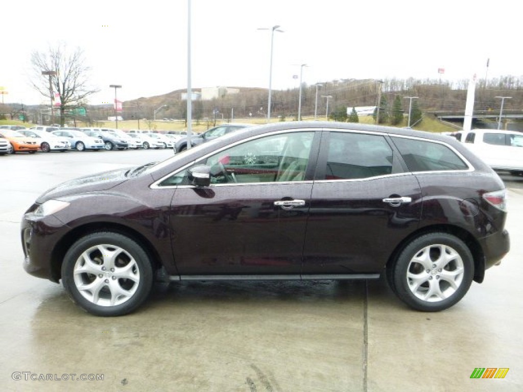 2010 CX-7 s Grand Touring AWD - Black Cherry Mica / Sand photo #11