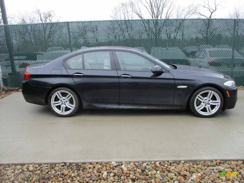 2013 5 Series 535i xDrive Sedan - Jet Black / Oyster/Black photo #2