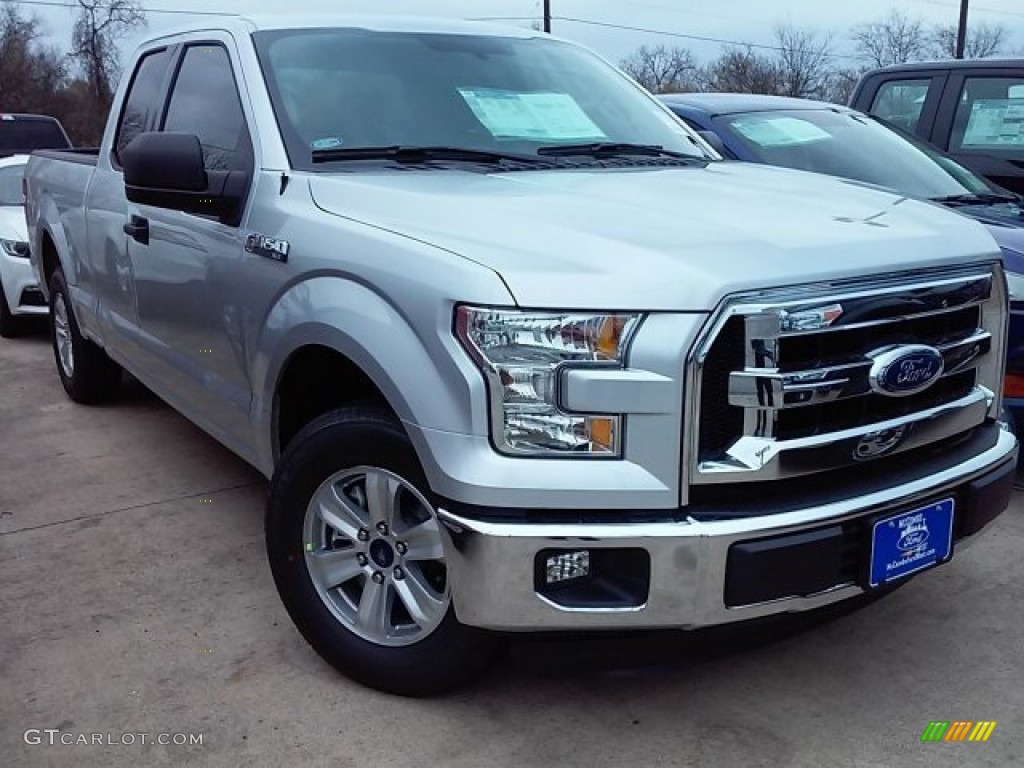 2016 F150 XLT SuperCab - Ingot Silver / Medium Earth Gray photo #1