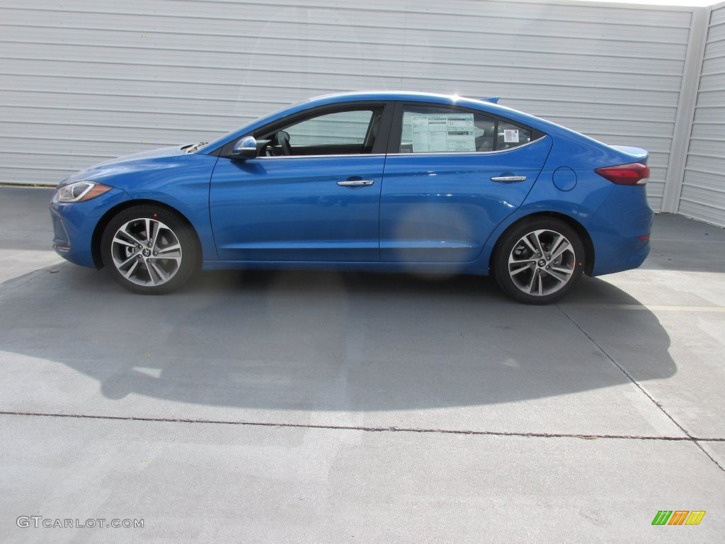 2017 Elantra Limited - Electric Blue / Gray photo #6