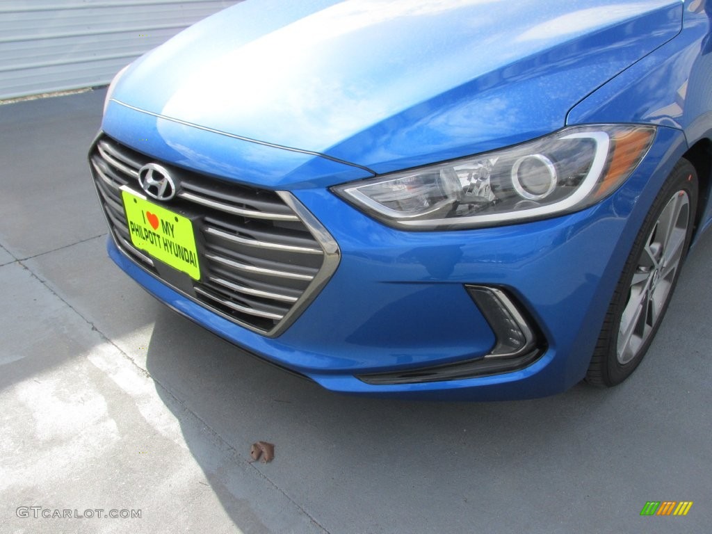 2017 Elantra Limited - Electric Blue / Gray photo #10