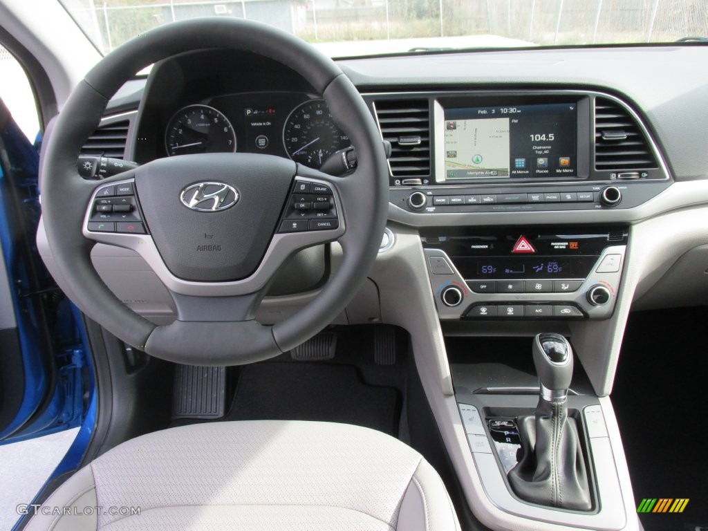 2017 Hyundai Elantra Limited Gray Dashboard Photo #110531405