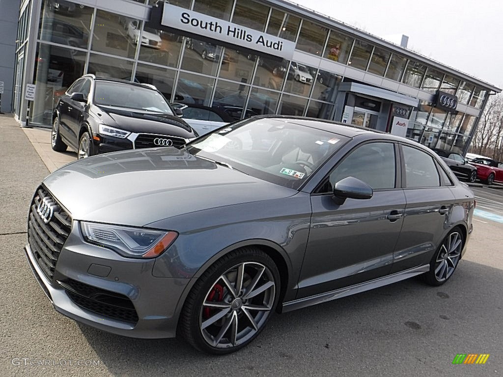 2016 S3 2.0T Premium Plus quattro - Monsoon Gray Metallic / Black/Magma Red photo #1