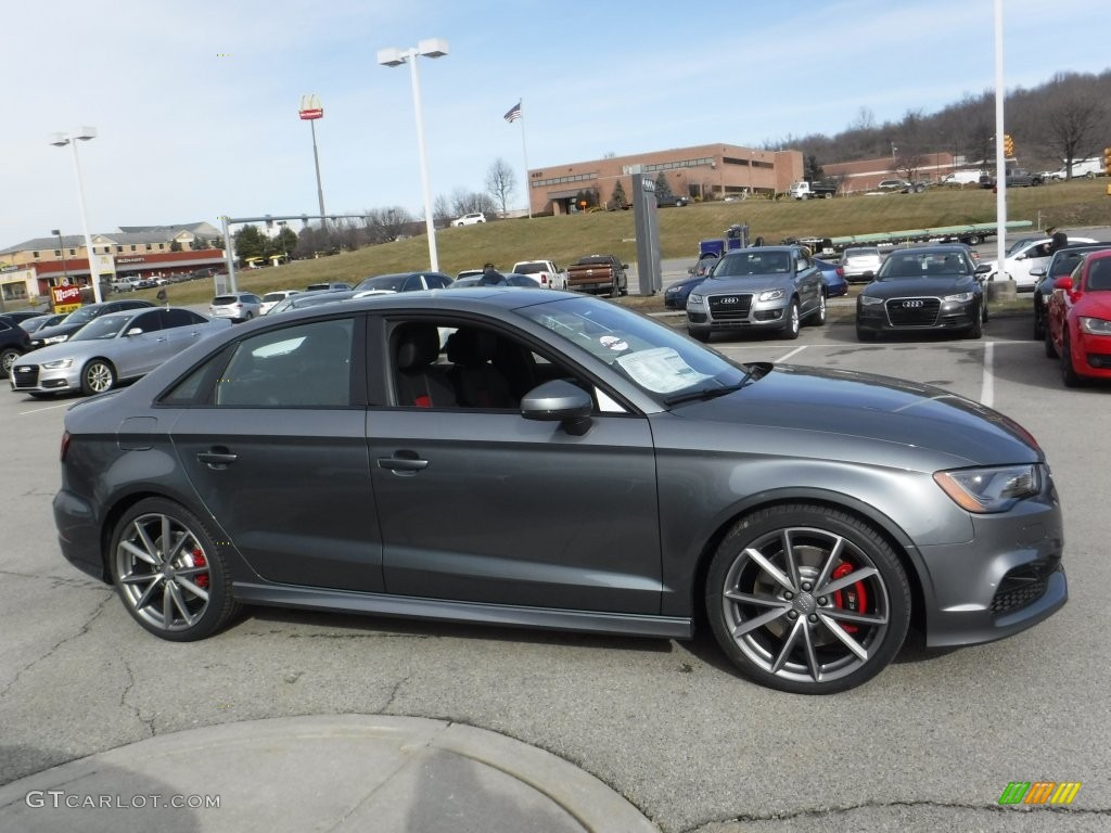 2016 S3 2.0T Premium Plus quattro - Monsoon Gray Metallic / Black/Magma Red photo #9