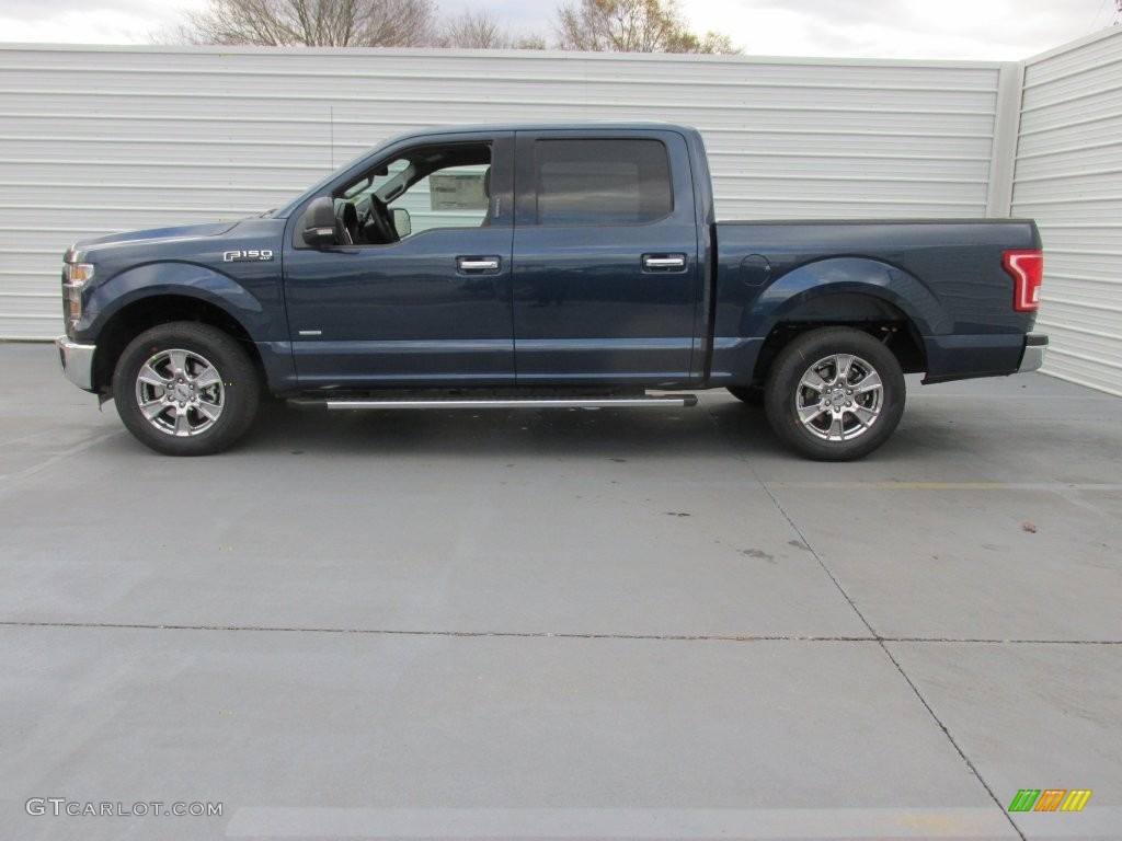 2016 F150 XLT SuperCrew - Blue Jeans / Medium Earth Gray photo #6