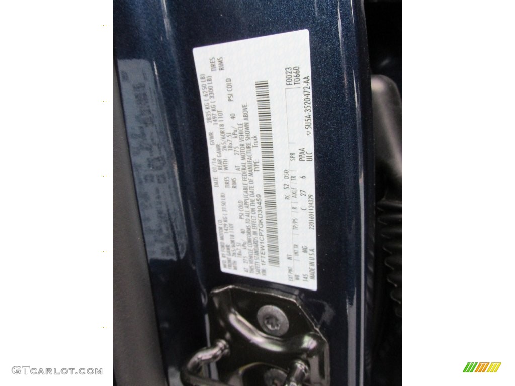 2016 F150 XLT SuperCrew - Blue Jeans / Medium Earth Gray photo #32