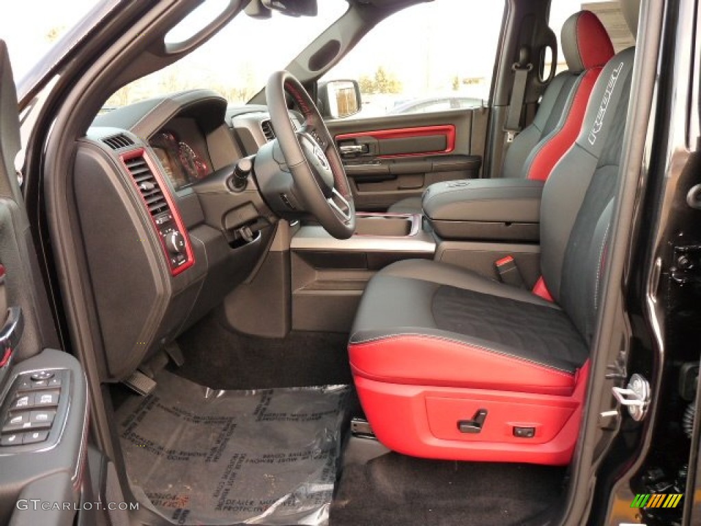 Rebel Theme Red/Black Interior 2016 Ram 1500 Rebel Crew Cab 4x4 Photo #110537117