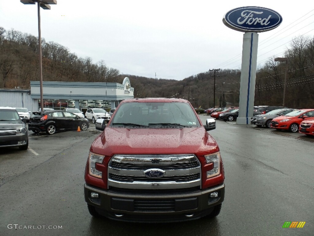 2016 F150 Lariat SuperCab 4x4 - Ruby Red / Black photo #3