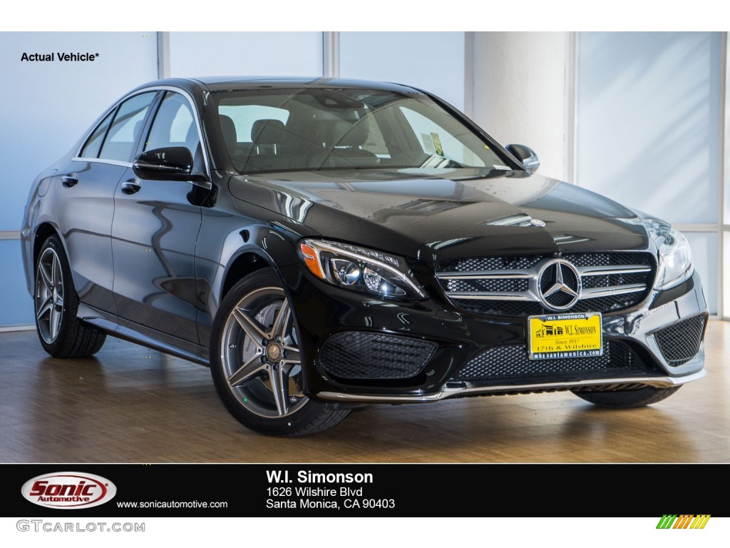 2016 C 300 4Matic Sedan - Black / Black photo #1