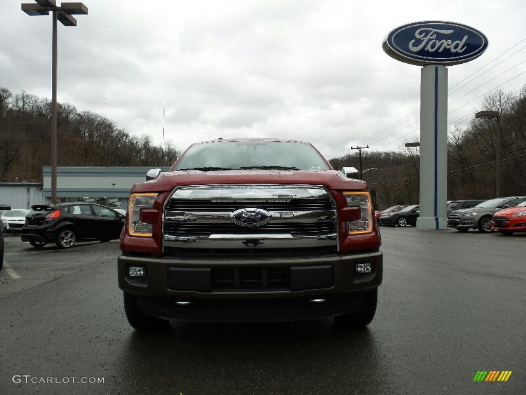 2016 F150 Lariat SuperCrew 4x4 - Ruby Red / Black photo #2