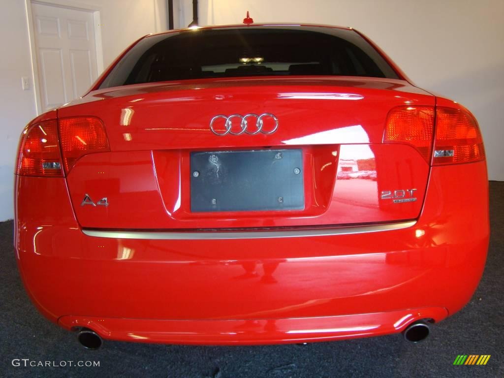 2008 A4 2.0T quattro Sedan - Brilliant Red / Black photo #4