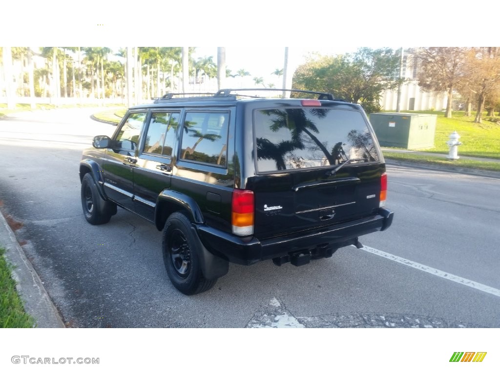 2001 Cherokee Sport 4x4 - Black / Agate photo #3