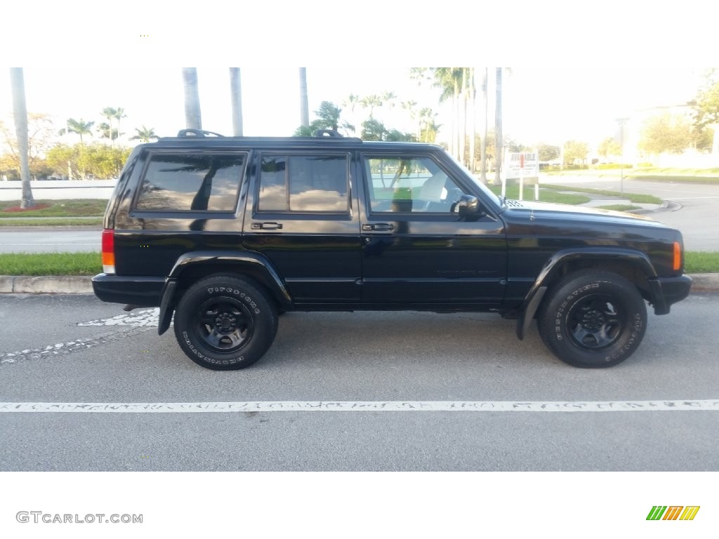 2001 Cherokee Sport 4x4 - Black / Agate photo #6