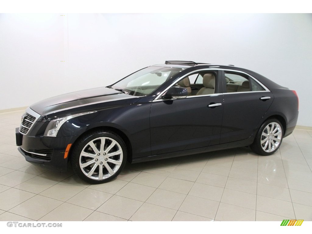 Dark Adriatic Blue Metallic 2016 Cadillac ATS 2.0T Luxury AWD Sedan Exterior Photo #110552500