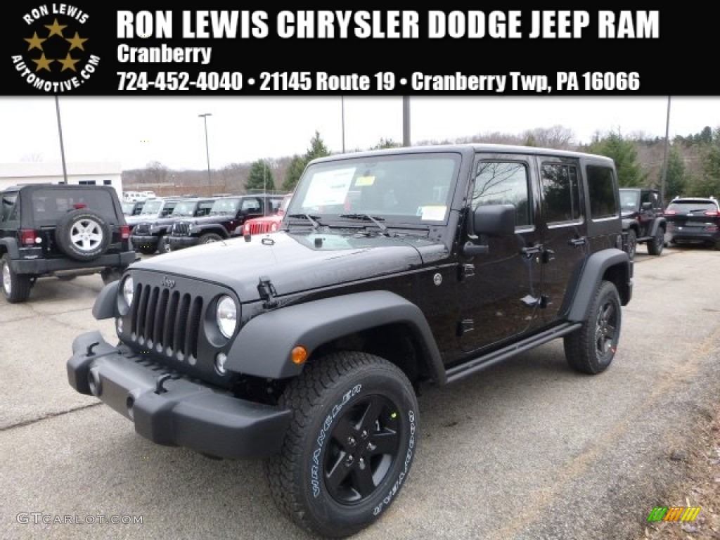 2016 Wrangler Unlimited Sport 4x4 - Black / Black photo #1