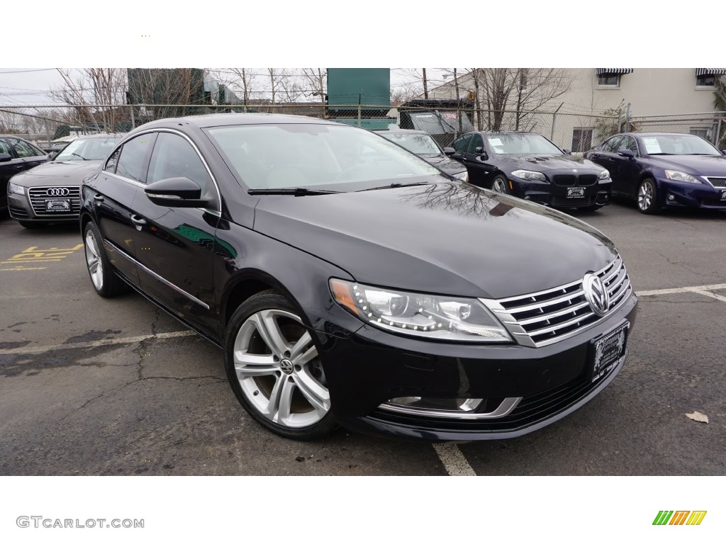 2013 CC Sport Plus - Deep Black Metallic / Desert Beige/Black photo #2