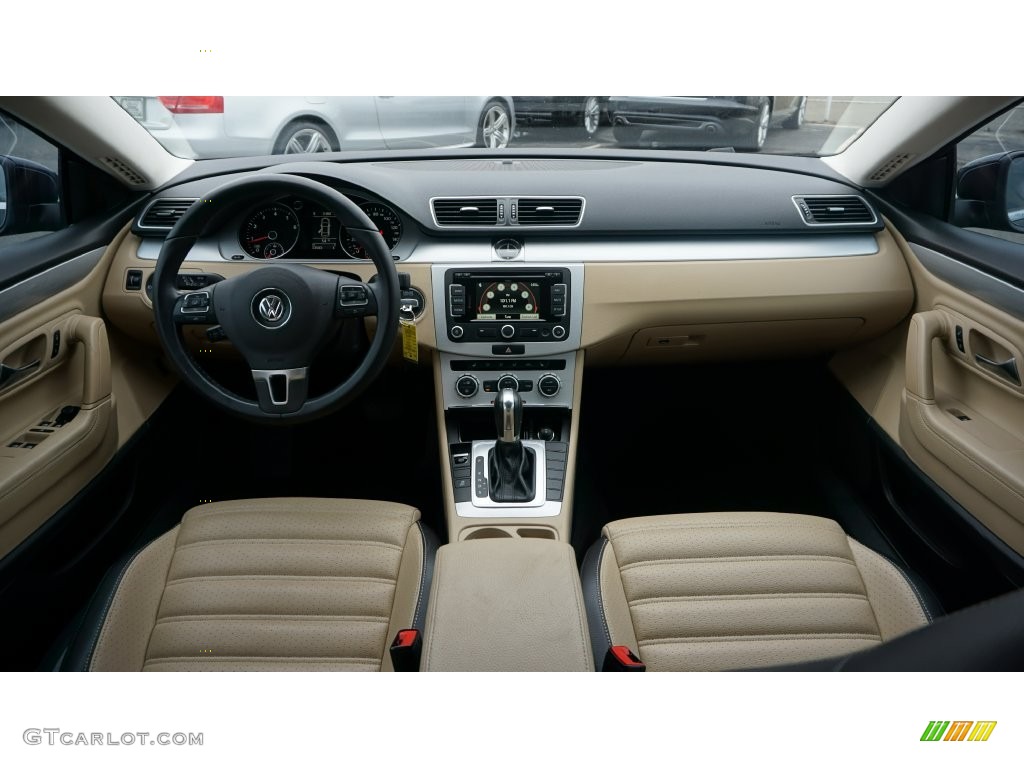 2013 CC Sport Plus - Deep Black Metallic / Desert Beige/Black photo #17