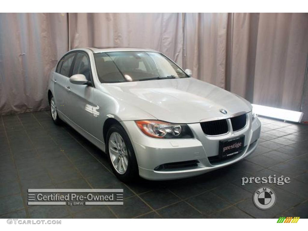 2006 3 Series 325xi Sedan - Titanium Silver Metallic / Black photo #7