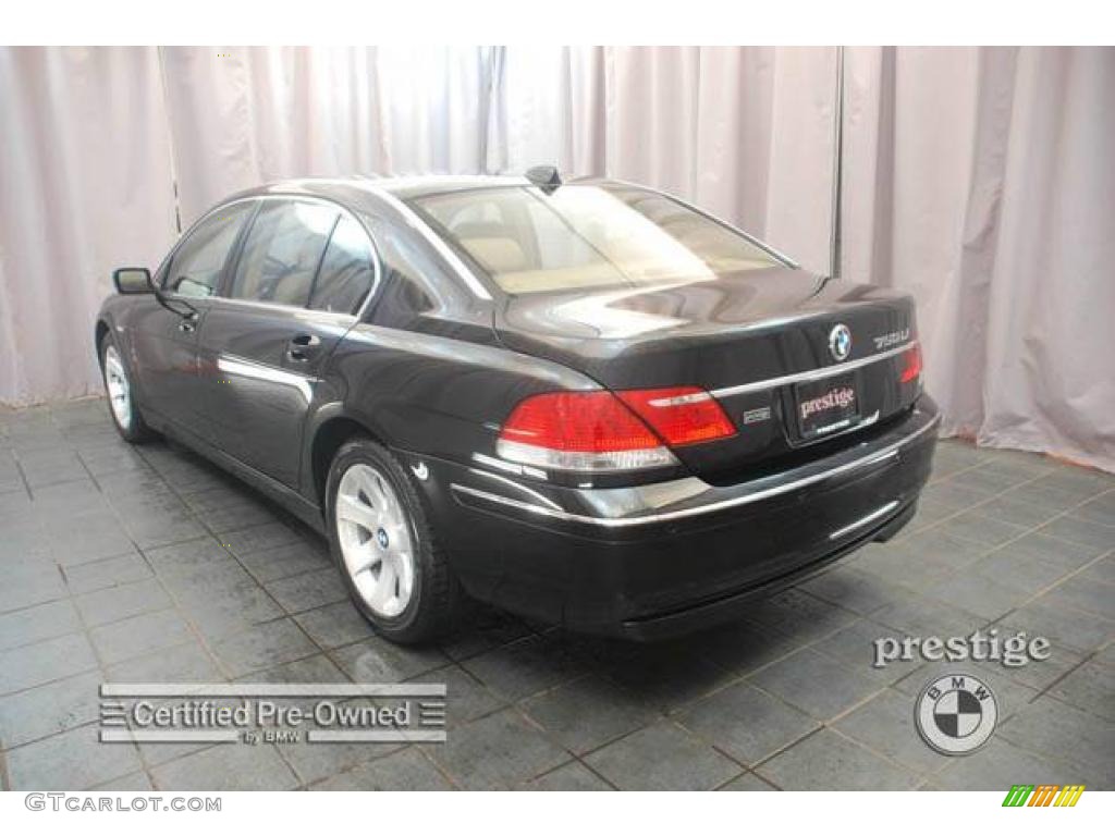 2006 7 Series 750Li Sedan - Jet Black / Dark Beige/Beige III photo #3