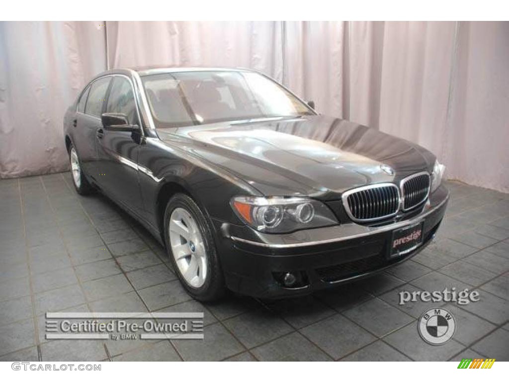 2006 7 Series 750Li Sedan - Jet Black / Dark Beige/Beige III photo #7