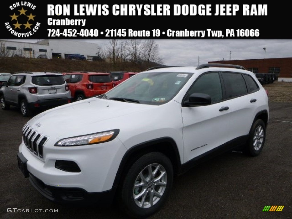 2016 Cherokee Sport 4x4 - Bright White / Black photo #1