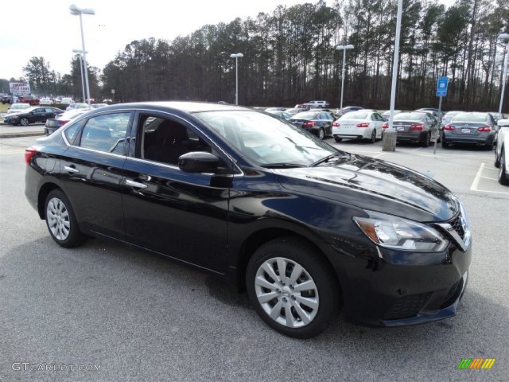 Super Black 2016 Nissan Sentra S Exterior Photo #110559694