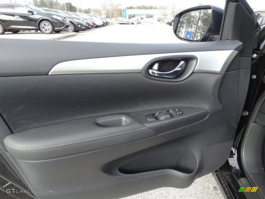 2016 Nissan Sentra S Charcoal Door Panel Photo #110559745