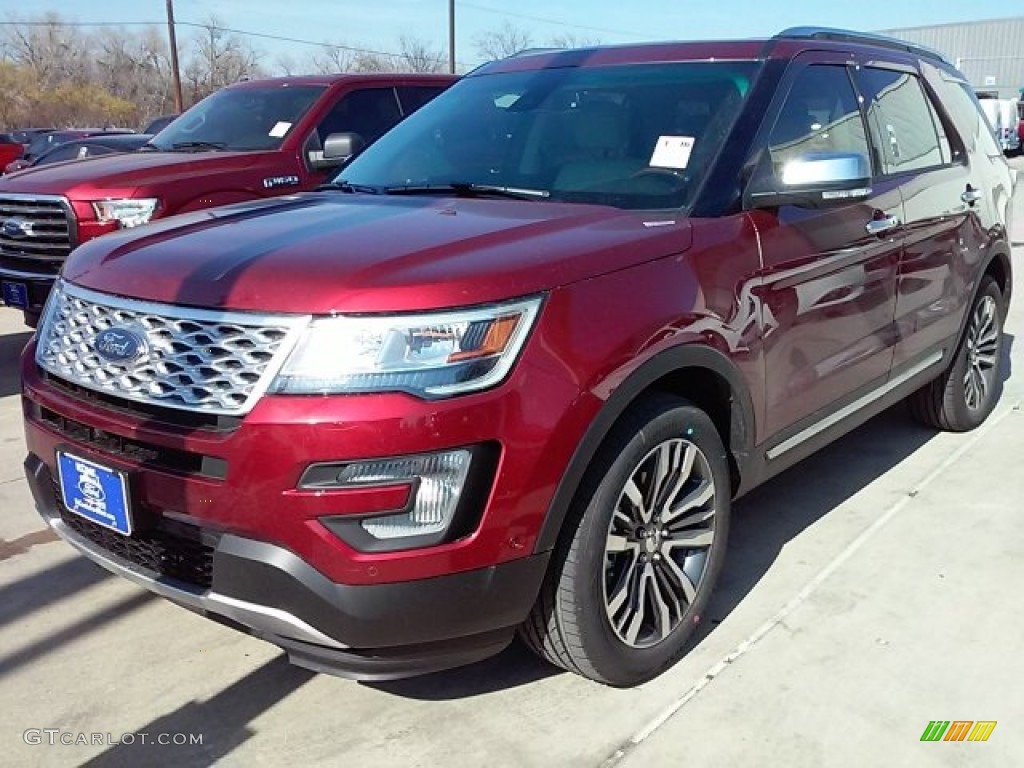 2016 Explorer Platinum 4WD - Ruby Red Metallic Tri-Coat / Platinum Medium Soft Ceramic Nirvana Leather photo #7