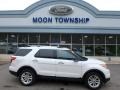 2013 White Platinum Tri-Coat Ford Explorer XLT 4WD  photo #1