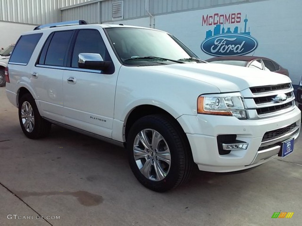 2016 Expedition Platinum - White Platinum Metallic Tricoat / Ebony photo #1