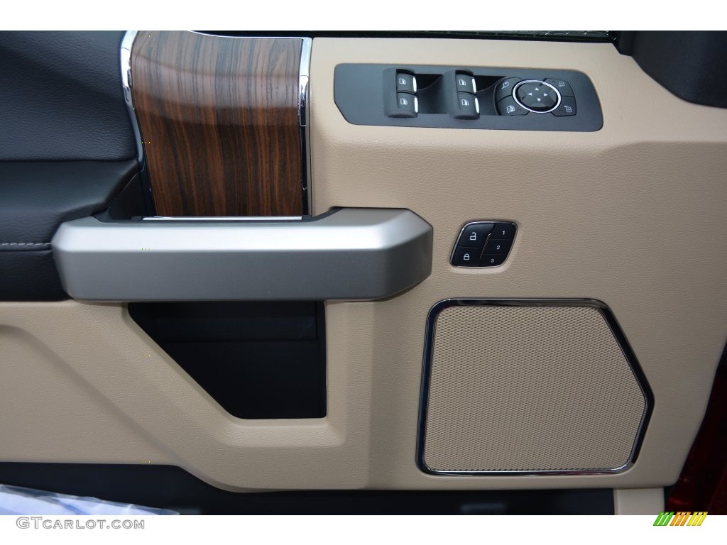 2016 F150 Lariat SuperCrew 4x4 - Ruby Red / Medium Light Camel photo #8
