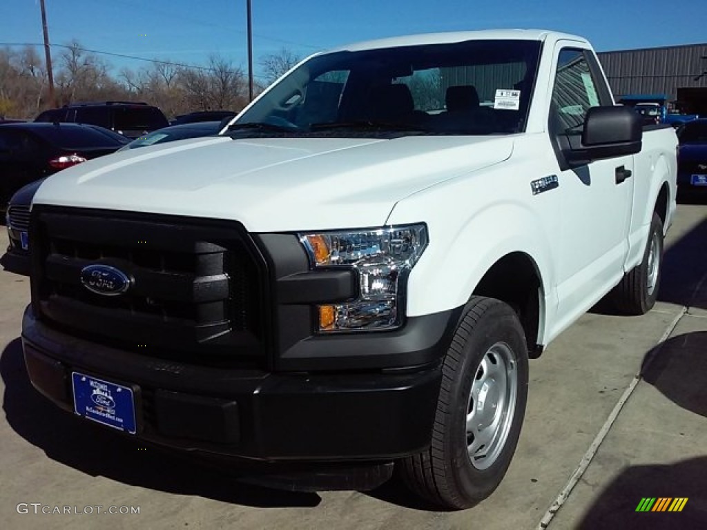 2016 F150 XL Regular Cab - Oxford White / Medium Earth Gray photo #8