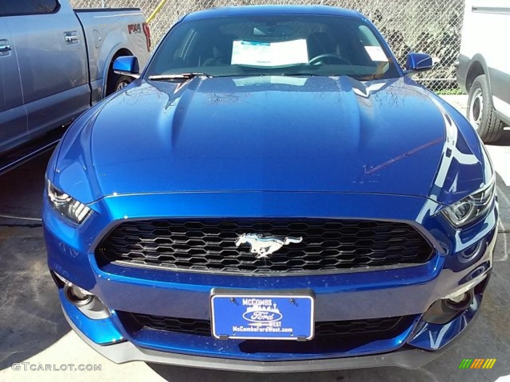 2016 Mustang EcoBoost Coupe - Deep Impact Blue Metallic / Ebony photo #5