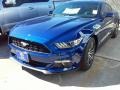 2016 Deep Impact Blue Metallic Ford Mustang EcoBoost Coupe  photo #6