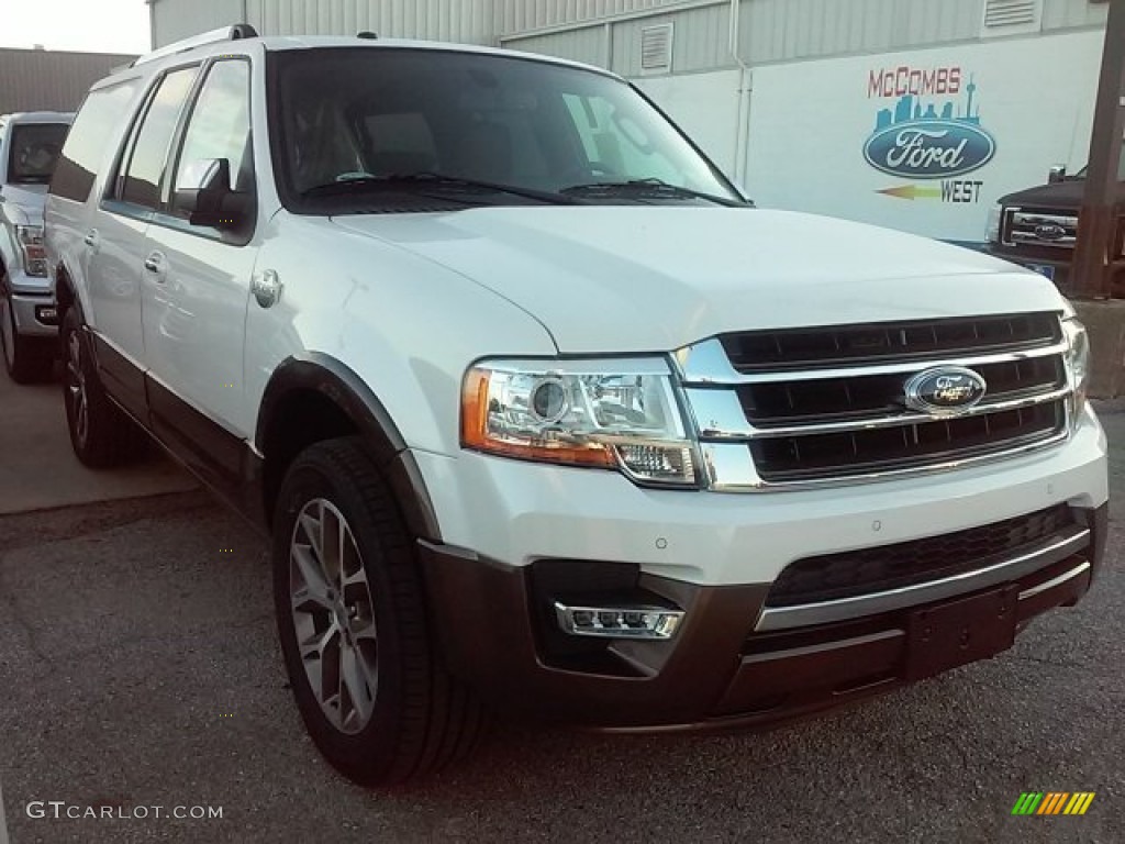 2016 White Platinum Metallic Tricoat Ford Expedition El King