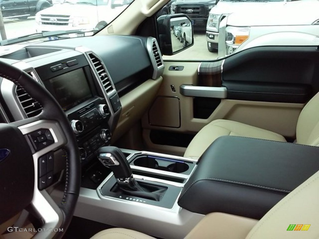 2015 F150 Lariat SuperCrew 4x4 - Green Gem Metallic / Medium Light Camel photo #34