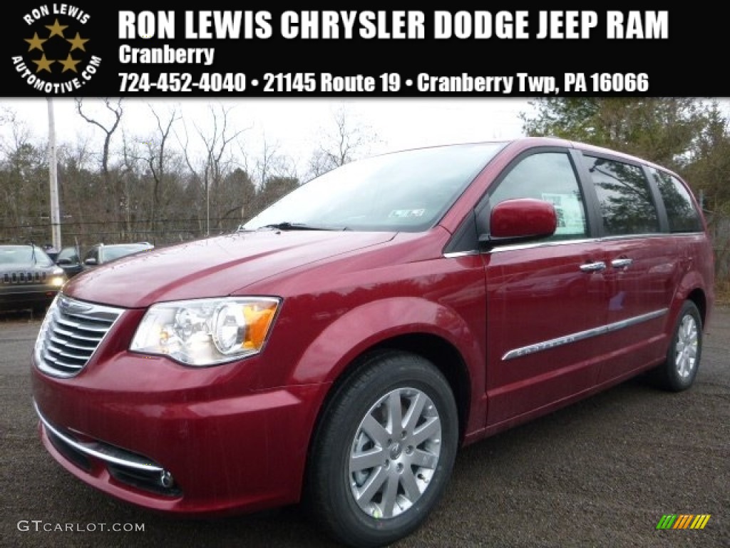 2016 Town & Country Touring - Deep Cherry Red Crystal Pearl / Dark Frost Beige/Medium Frost Beige photo #1