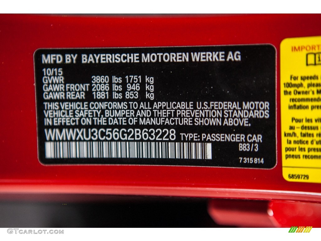2016 Hardtop Color Code B83 for Blazing Red Metallic Photo #110575795