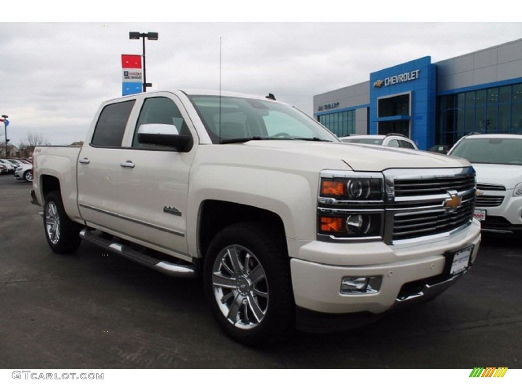 2014 Silverado 1500 LT Crew Cab 4x4 - White Diamond Tricoat / High Country Saddle photo #2