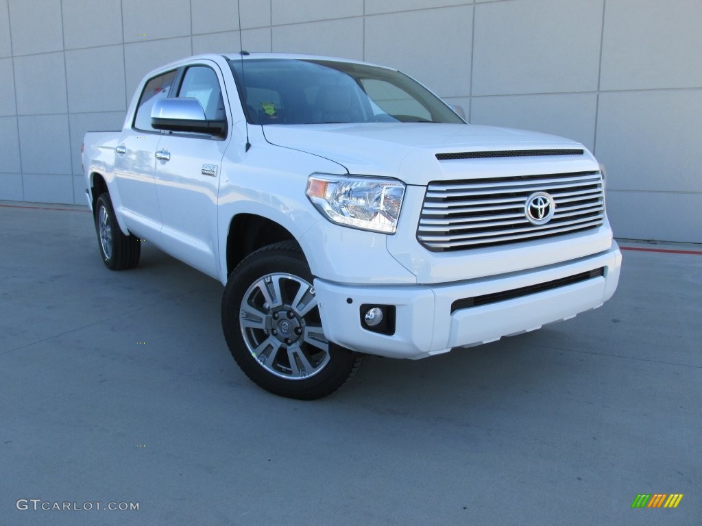 2016 Tundra Platinum CrewMax - Super White / Black photo #2